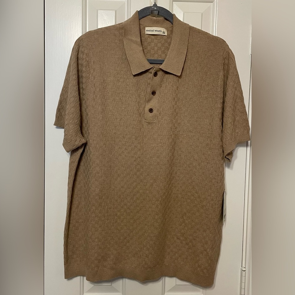 Mutual Weave Men's Brown Polo Shirt- NWT